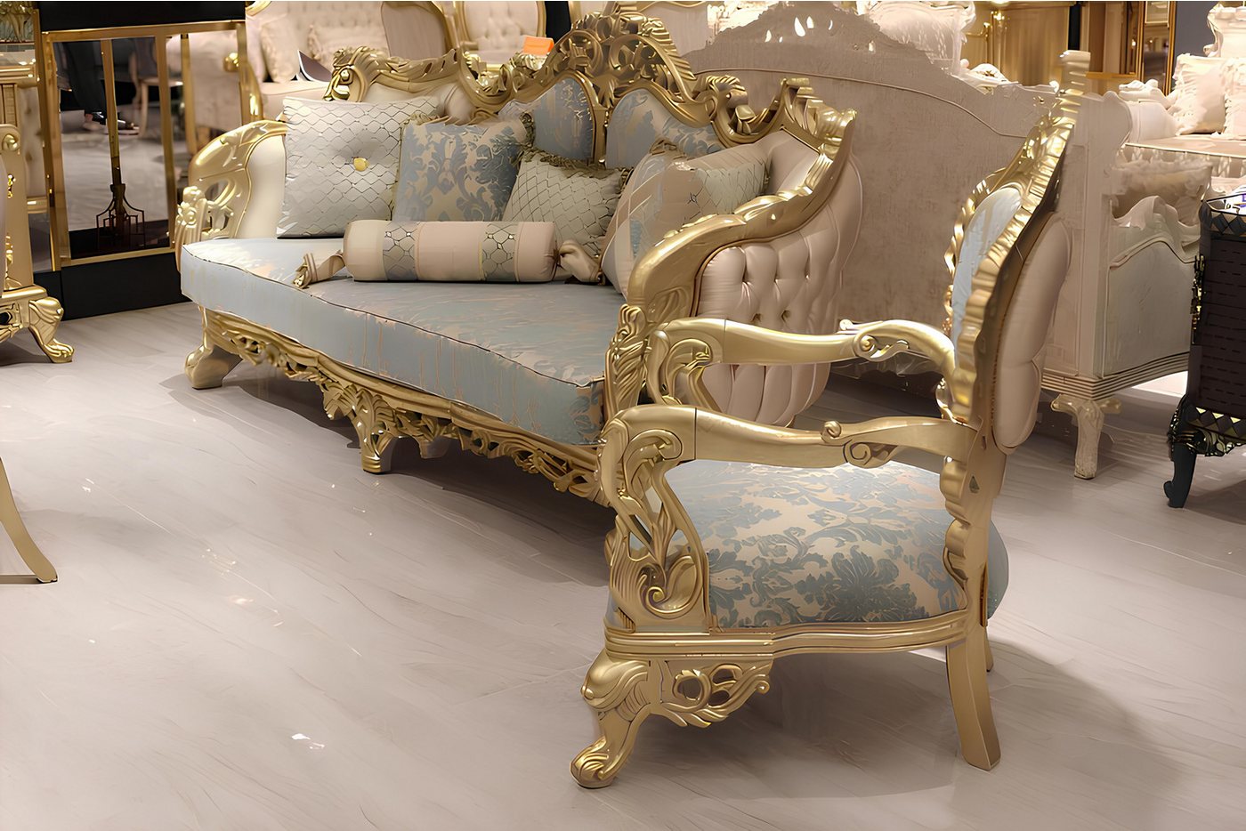 JVmoebel Polstergarnitur Chesterfield Sofagarnitur 3er 3er Sessel Relaxklassik, (Sofagarnitur 3+3+1 Sitzer), Made in Europa von JVmoebel