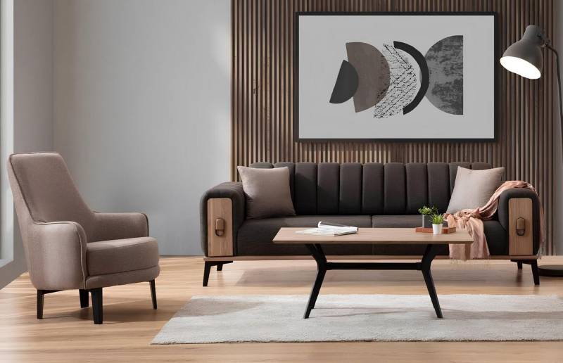 JVmoebel Polstergarnitur Luxuriöse Wohnlandschaft Moderne Couchgruppe Dreisitzer und Sessel, (2-tlg., 1x 3-Sitzer + 1x Sessel), Made in Europa von JVmoebel