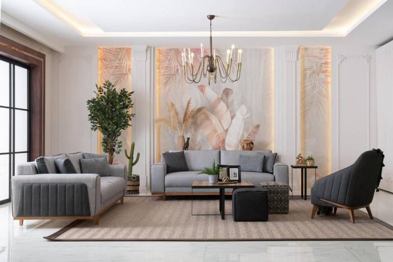 JVmoebel Polstergarnitur Moderne Polstercouch im Design für stilvolle Lounge-Möbel, (3-tlg., 1x 3-Sitzer + 1x 2-Sitzer + 1x Sessel ohne Couchtisch), Made in Europa von JVmoebel