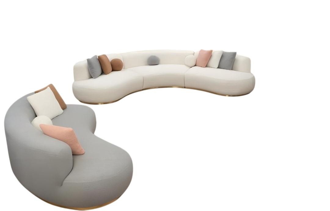 JVmoebel Polstergarnitur Moderne Wohnlandschaft Couch Set - Polster Sofa Couch Sitzgarnitur, (2-tlg., Sofa 3 Sitzer, Ecksofa), Made in Europe von JVmoebel