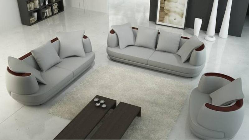 JVmoebel Polstergarnitur Sofagarnitur Royal Luxus Designer Couch Polster Leder Sofa Grau, (Sofagarnitur 3+2+1 Sitzer Paris Royal "Dunkelgrau / Braun), Made in Europa von JVmoebel