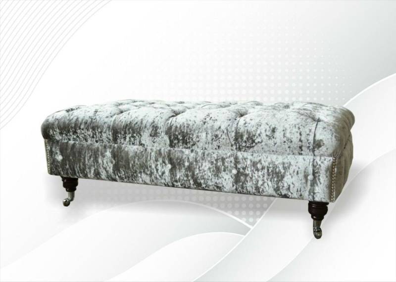 JVmoebel Polsterhocker Chesterfield Polsterhocker Grau Stoff Wohnzimmer Design Hocker Neu, Made in Europa JVmoebel Polsterhocker Chesterfield Polsterhocker Grau Stoff Wohnzimmer Design Hocker Neu, Made in Europa von JVmoebel