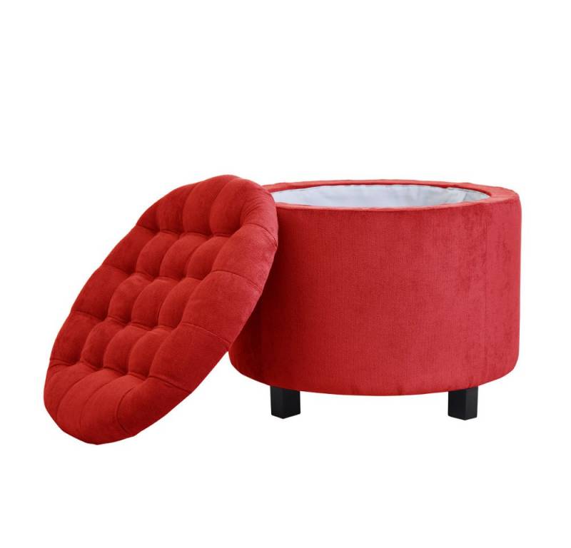 JVmoebel Polsterhocker Roter eleganter Hocker Sitzpouf für modernen Raum (Hocker), Made in Europa von JVmoebel