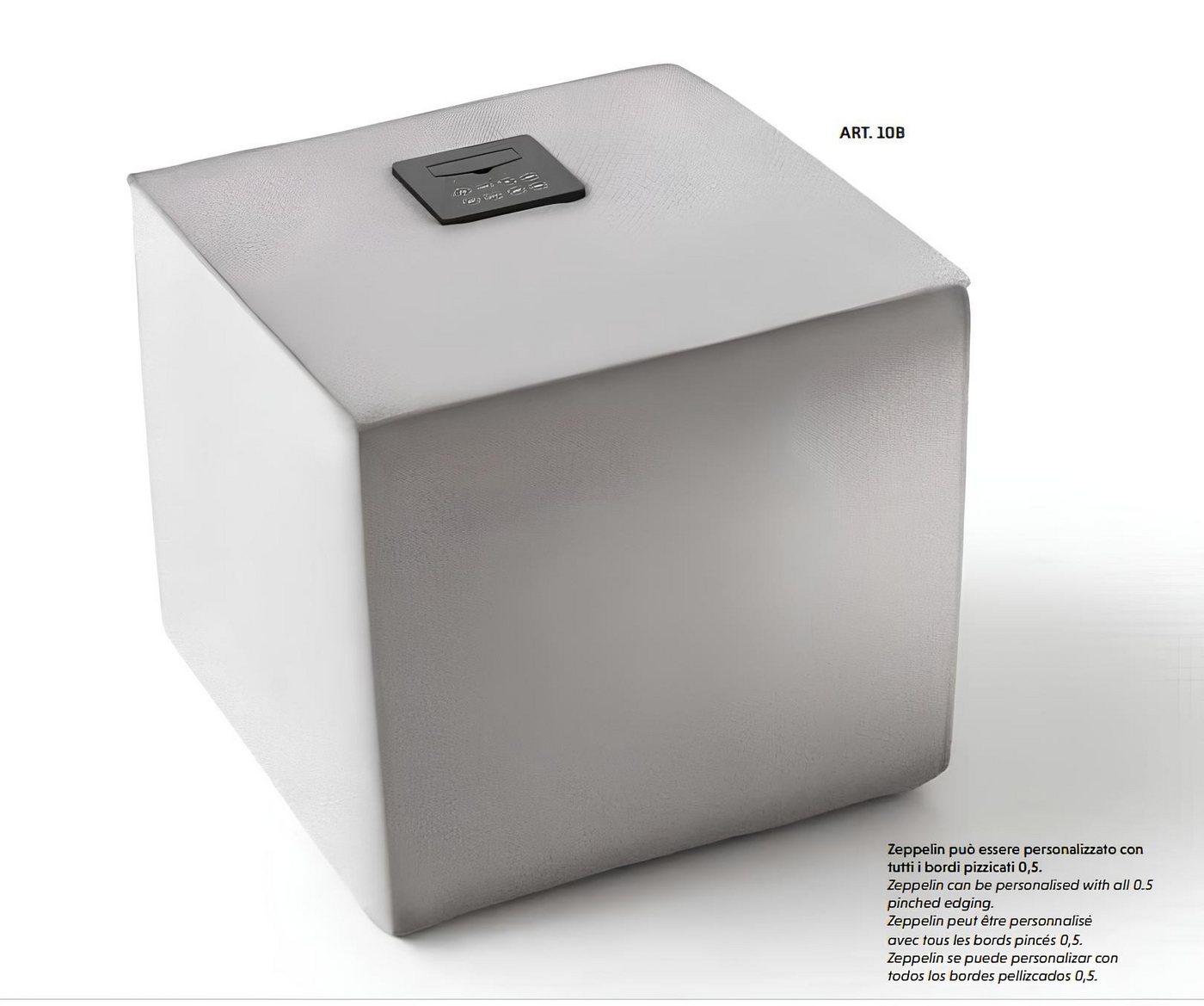 JVmoebel Polsterhocker Weißer Quadratischer Pouf – Eleganter Sitz- und Fußhocker (Aufladehocker), Made in Europa von JVmoebel
