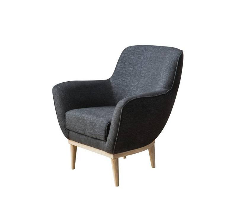 JVmoebel Polsterstuhl Grauer Eleganter Polstersessel für das Wohnzimmer (1 St), Made in Europa von JVmoebel