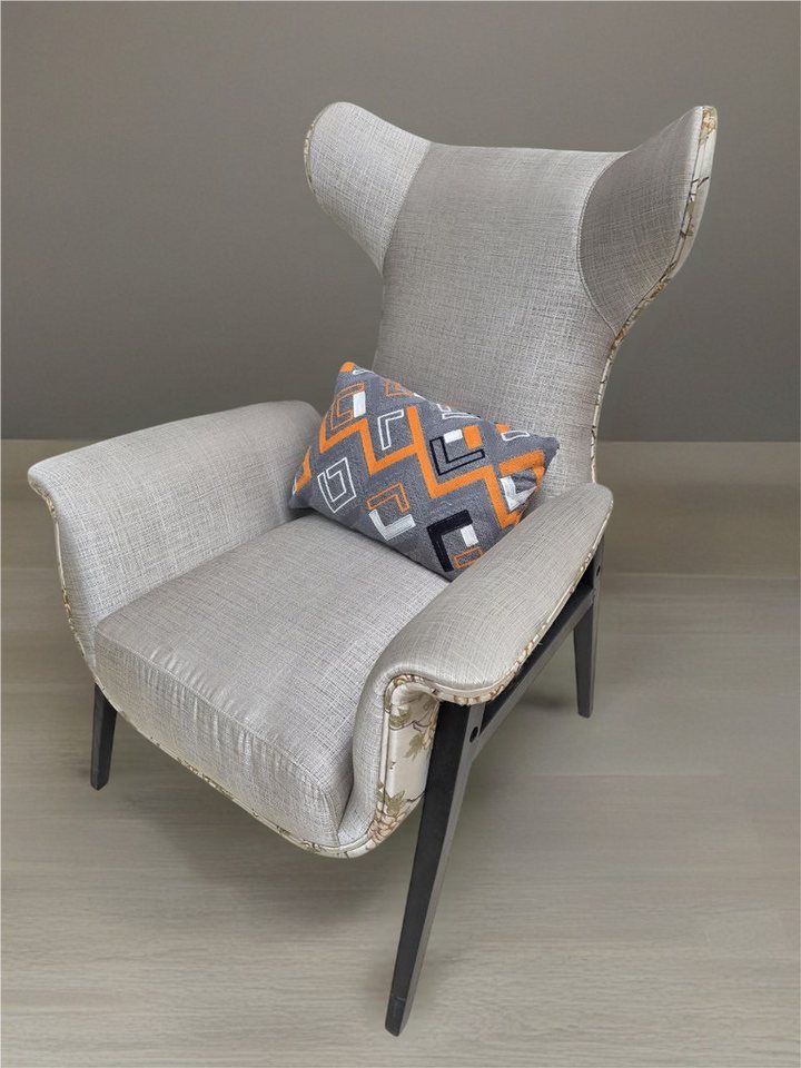 JVmoebel Polsterstuhl Moderner Sitzer Design Wohnzimmer Polster Holz Sofa Möbel Sofort, Made in Europa JVmoebel Polsterstuhl Moderner Sitzer Design Wohnzimmer Polster Holz Sofa Möbel Sofort, Made in Europa von JVmoebel