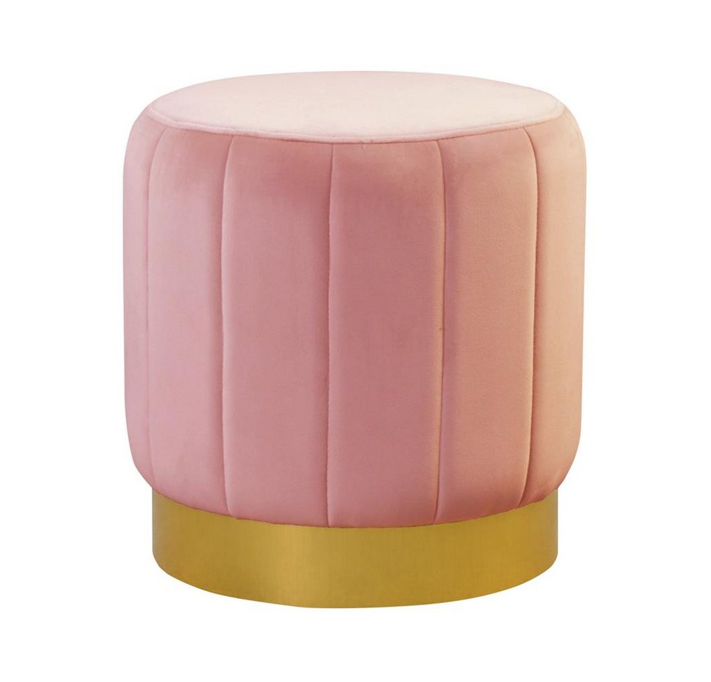 JVmoebel Pouf Eleganter runder rosa Pouf Sitzhocker Fußhocker Polsterhocker (Hocker), Made in Europa von JVmoebel