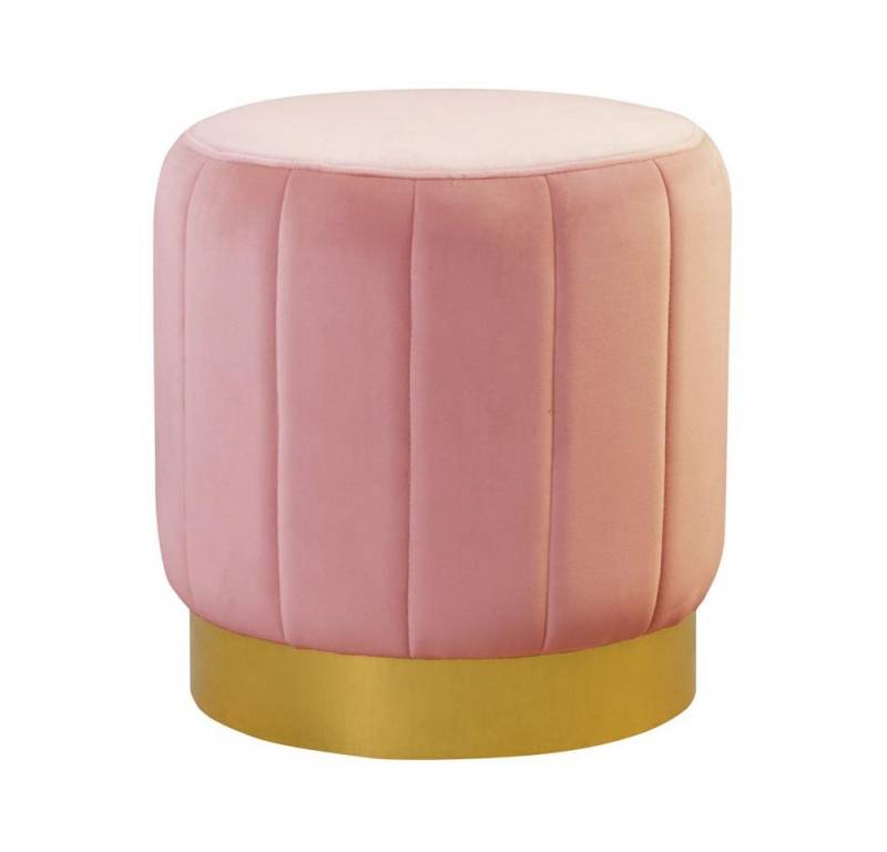JVmoebel Pouf Eleganter runder rosa Pouf Sitzhocker Fußhocker Polsterhocker (Hocker), Made in Europa von JVmoebel