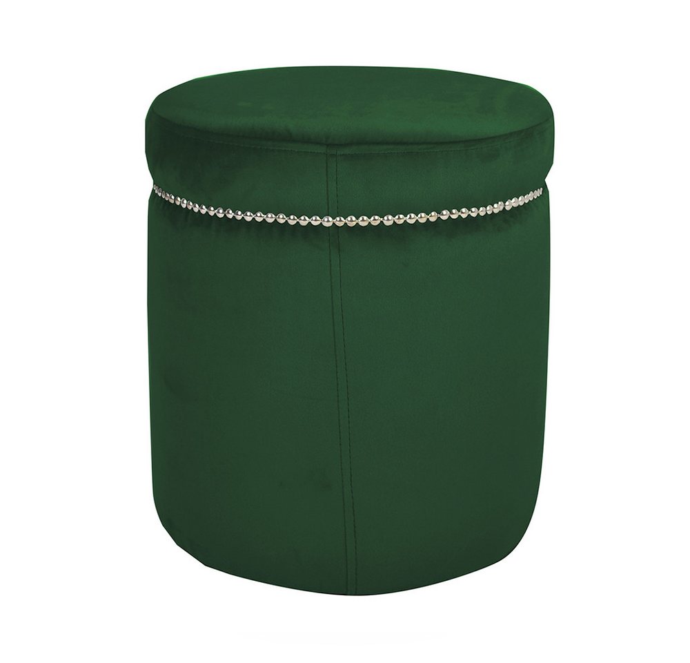 JVmoebel Pouf Moderner grüner Pouf mit Nieten - stylischer Fußhocker (Hocker), Made in Europa von JVmoebel