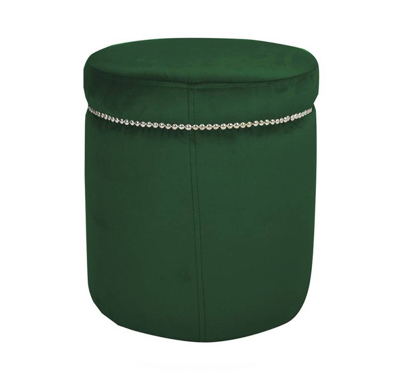 JVmoebel Pouf Moderner grüner Pouf mit Nieten - stylischer Fußhocker (Hocker), Made in Europa von JVmoebel