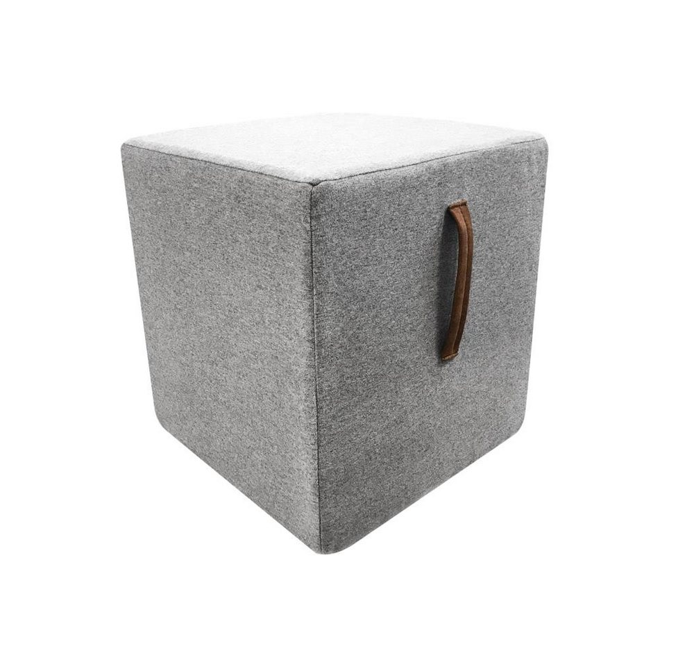 JVmoebel Pouf Moderner runder grauer Pouf als Fußhocker und Polsterhocker (Hocker), Made in Europa von JVmoebel