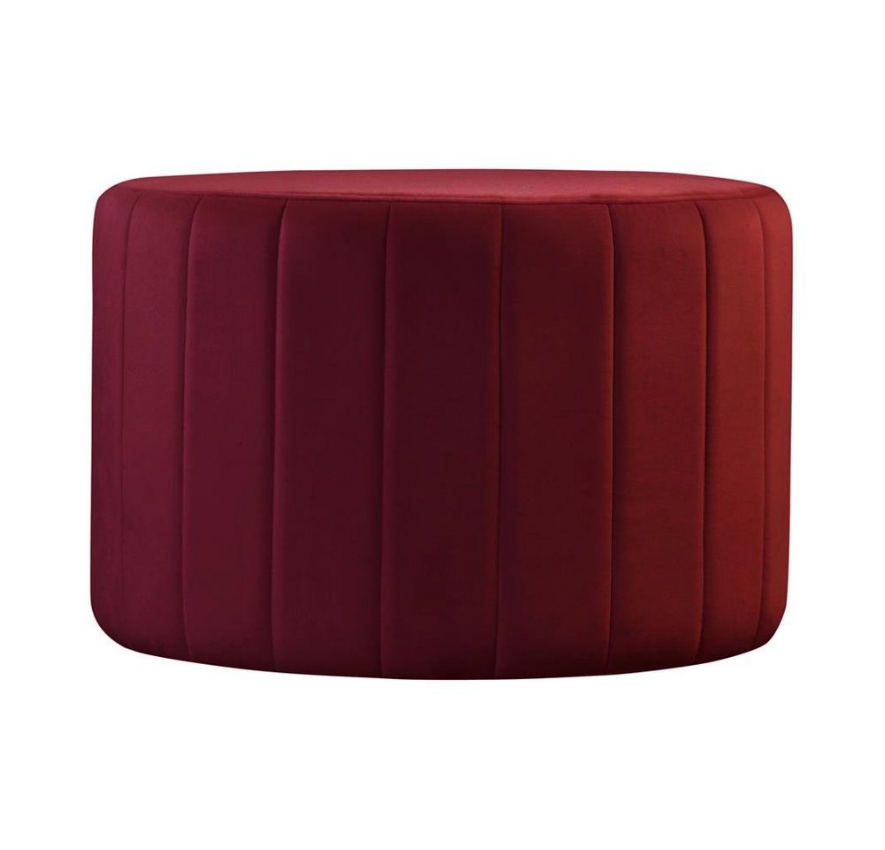 JVmoebel Pouf Runder roter Sitzhocker Pouf - weicher Fußpuff für Wohnzimmer (Hocker), Made in Europa von JVmoebel