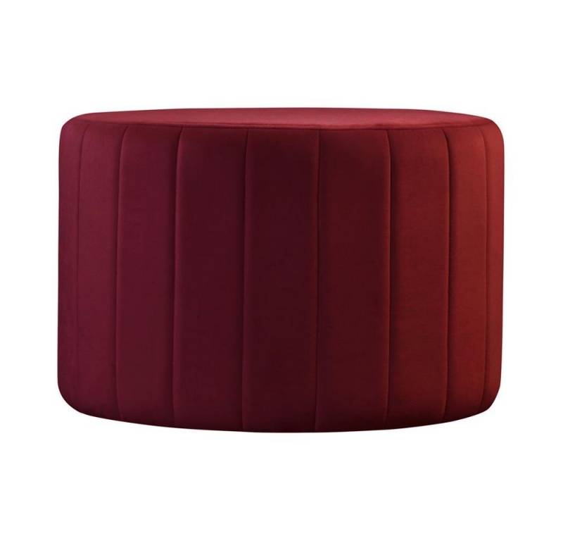 JVmoebel Pouf Runder roter Sitzhocker Pouf - weicher Fußpuff für Wohnzimmer (Hocker), Made in Europa von JVmoebel
