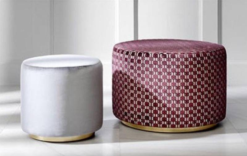 JVmoebel Pouf Sitzhocker Set aus Samt – Runde Poufs und Bank aus Holz, 2-teilig, Made in Europa JVmoebel Pouf Sitzhocker Set aus Samt – Runde Poufs und Bank aus Holz, 2-teilig, Made in Europa von JVmoebel