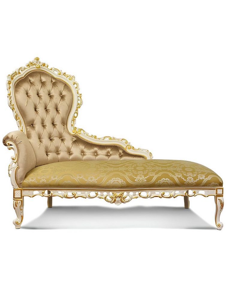 JVmoebel Recamiere Chaiselounge Liege Chaise Chesterfield Couch Beige Lounge Möbel, Made in Italy von JVmoebel