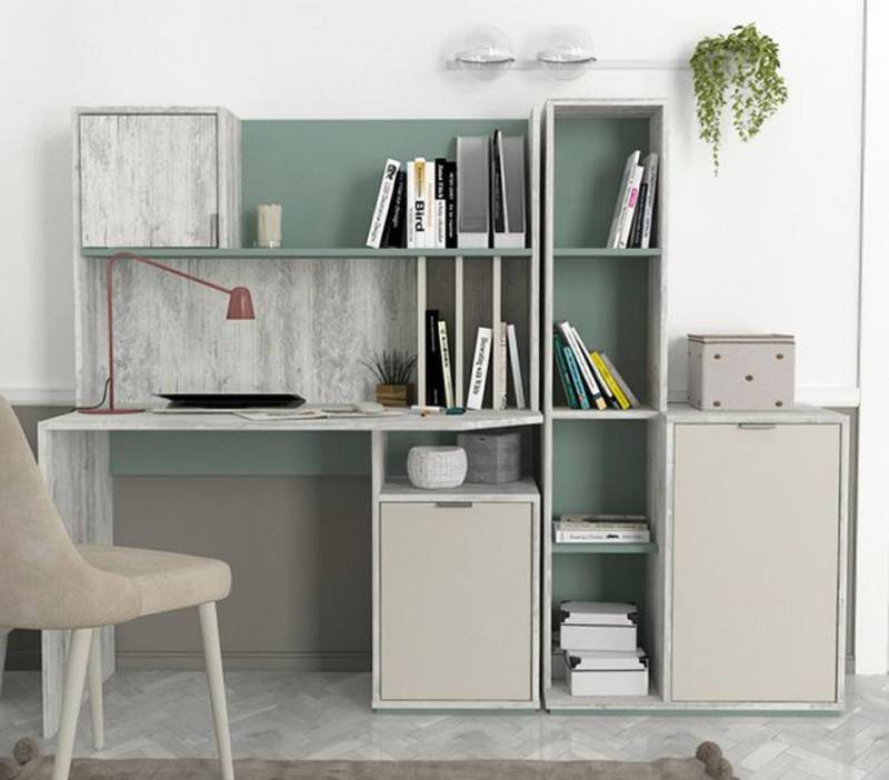 JVmoebel Jugendzimmer-Set Jugendzimmer Set Schreibtisch Bücherregal Kinderzimmer Komplett, (2tlg Jugendzimmer Set (Schreibtisch + Bücherregal), Made in Europa von JVmoebel