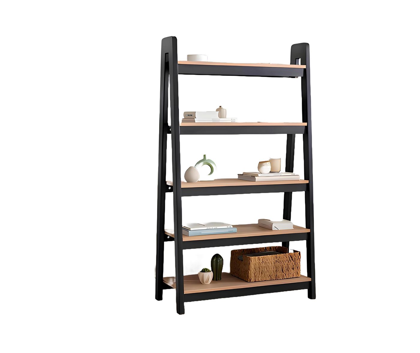 JVmoebel Regal Schwarz-Beiger Bücherregal Wohnzimmer Aktenregale Holz Ablagen Möbel, 1-tlg., Made in Europa JVmoebel Regal Schwarz-Beiger Bücherregal Wohnzimmer Aktenregale Holz Ablagen Möbel, 1-tlg., Made in Europa von JVmoebel
