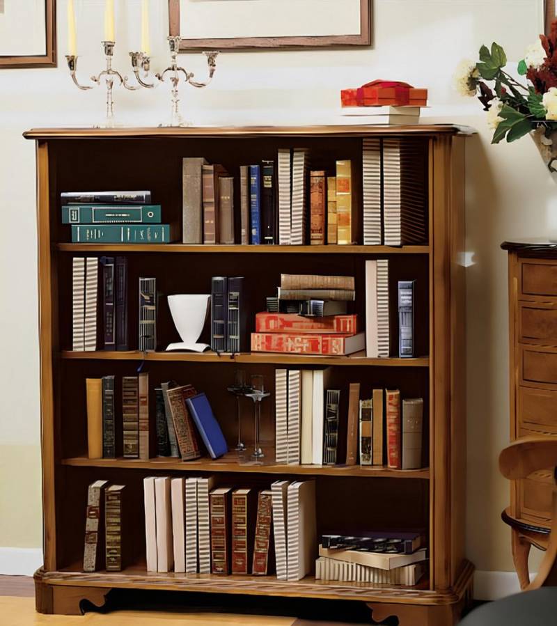 JVmoebel Regal Wohnzimmer Vitrine Schrank Bücher Regal Anrichte Klassische Möbel, Made in Europa von JVmoebel