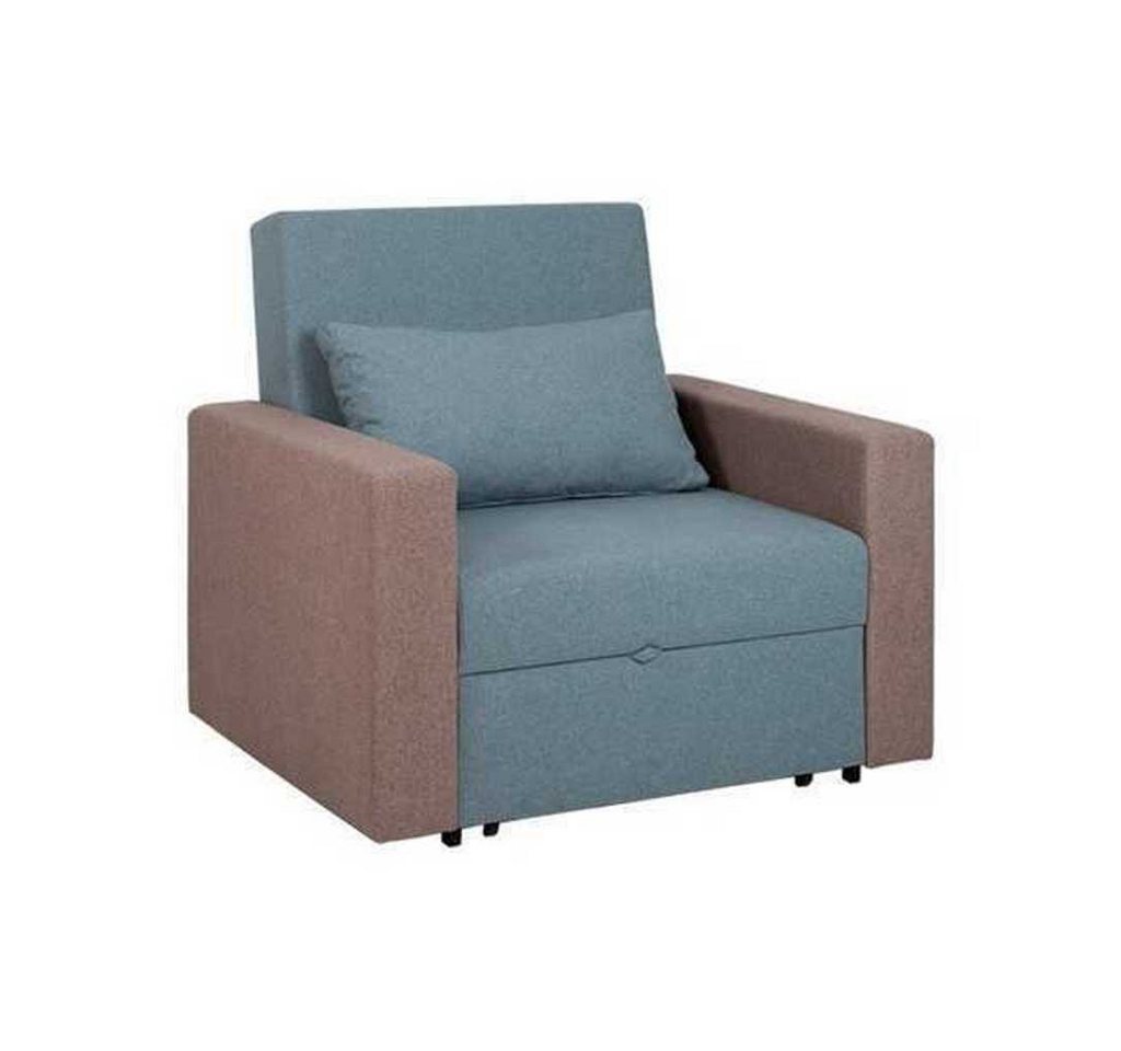 JVmoebel Relaxsessel Blauer Sessel Bettfunktion Wohnzimmer Einsitzer Relax Clubsessel (1-St., 1x Sessel), Made in Europa von JVmoebel