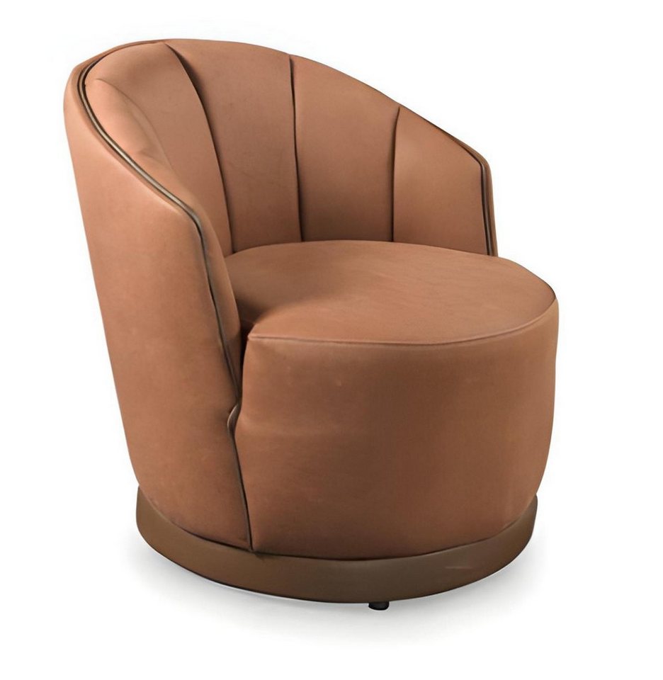 JVmoebel Relaxsessel Designer Loungesessel Relaxsessel Kunstleder Braun für Wohnzimmer (1-St), Made in Europe von JVmoebel