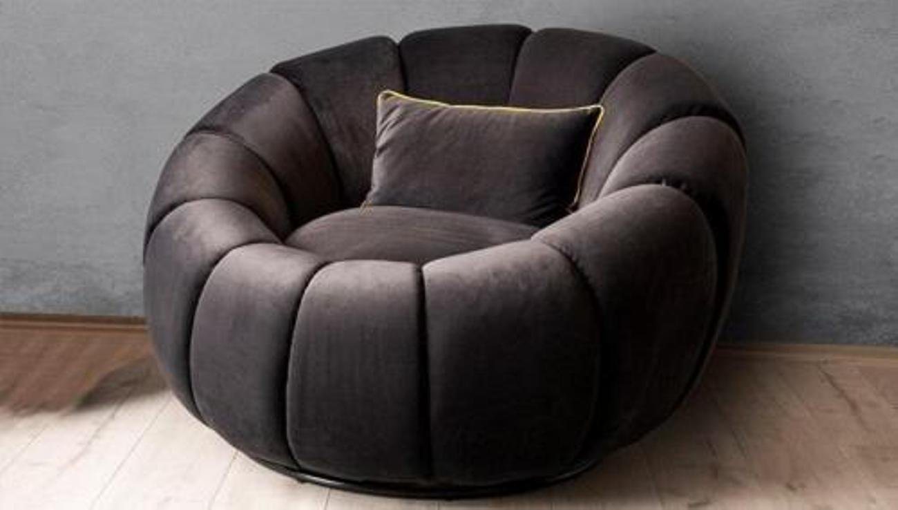 JVmoebel Relaxsessel Sessel Farbe schwarz bequem mittelweich Luxuriös für Wohnzimmer Relax (1-St., 1x nur Schwarz Sessel), Made in Europa von JVmoebel
