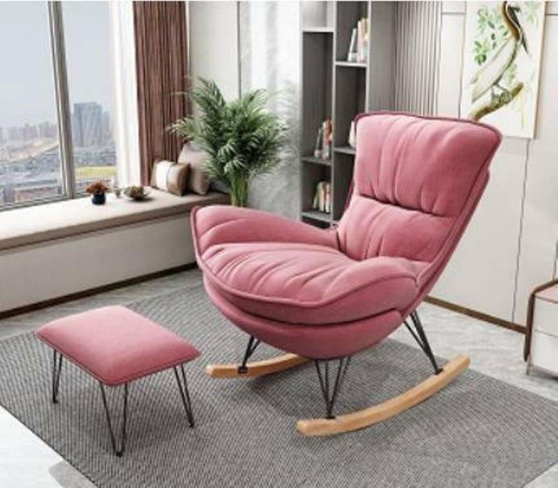 JVmoebel Schaukelsessel Designer Stuhl Polster Relax Textil Hocker Einsitzer Club Sofa, Made in Europa von JVmoebel