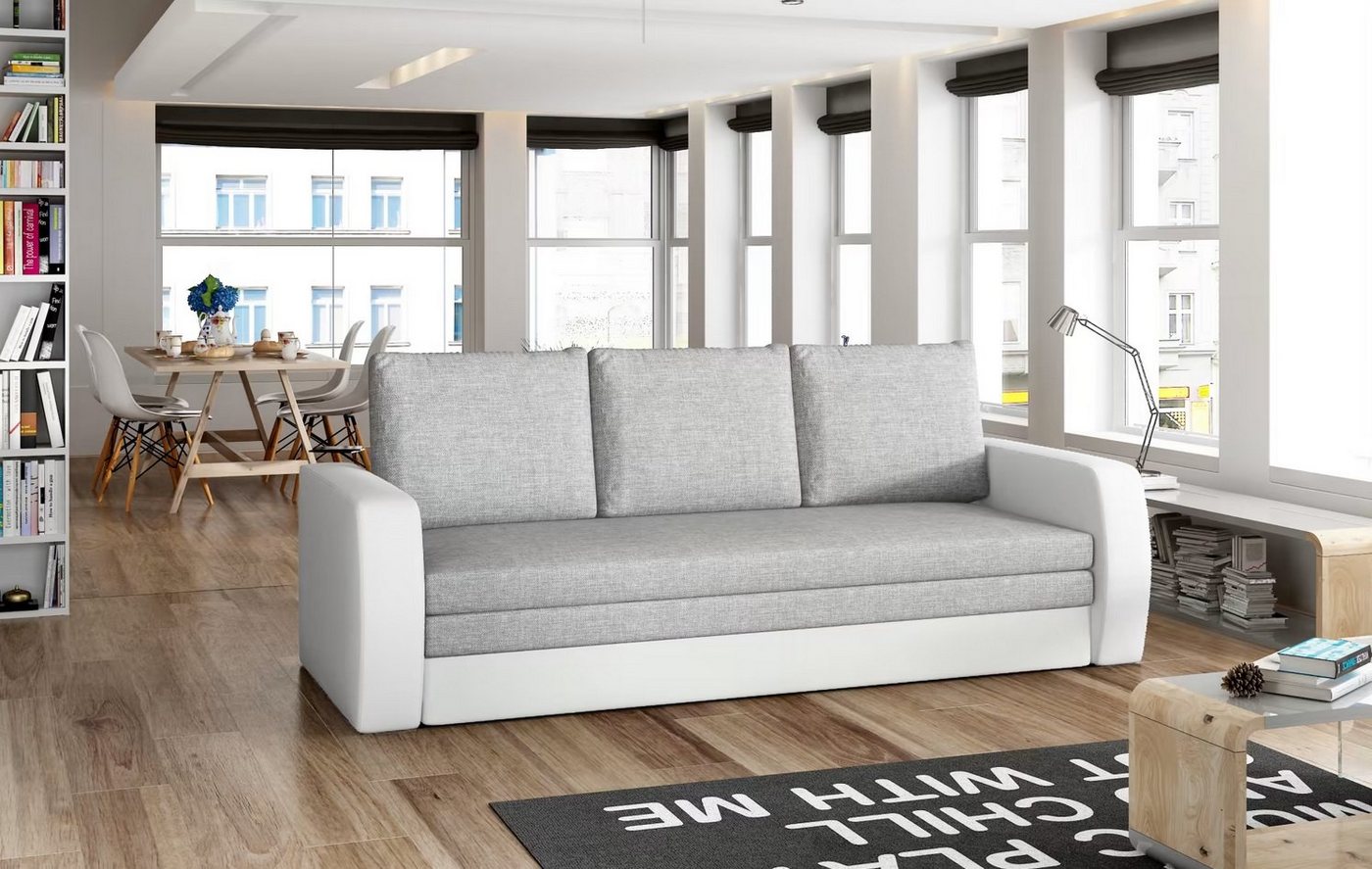 JVmoebel Schlafsofa, Schlafsofa Stoff Neu Sofa mit Bettfunktion 3 Sitz Sofa Textil Sofort von JVmoebel