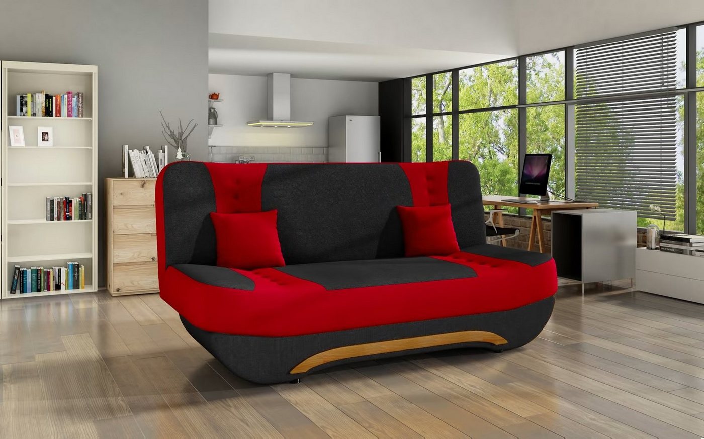 JVmoebel Schlafsofa, Sofa 3 Sitzer Design Sofas Leder Relax Moderne Dreisitzer von JVmoebel