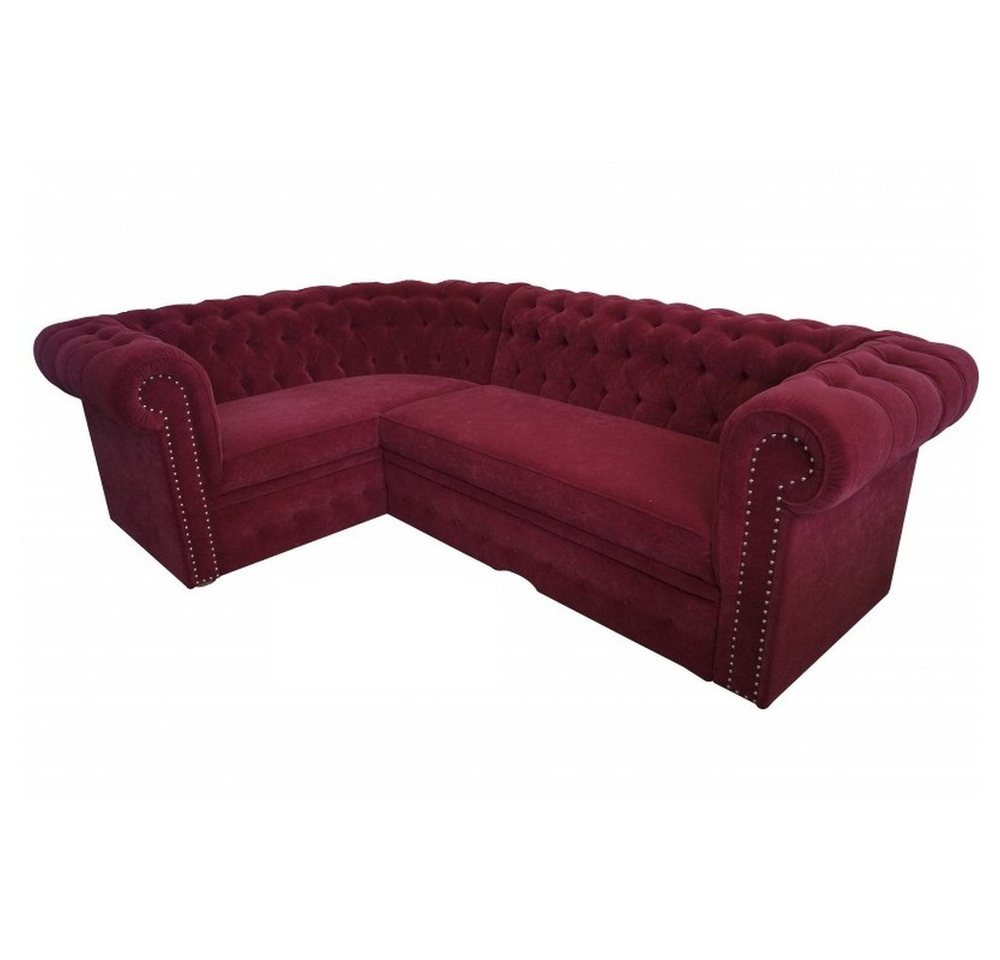 JVmoebel Schlafsofa Chesterfield Ecksofa Polstersofa Samt Garnitur für die Ecke, Made in Europa von JVmoebel