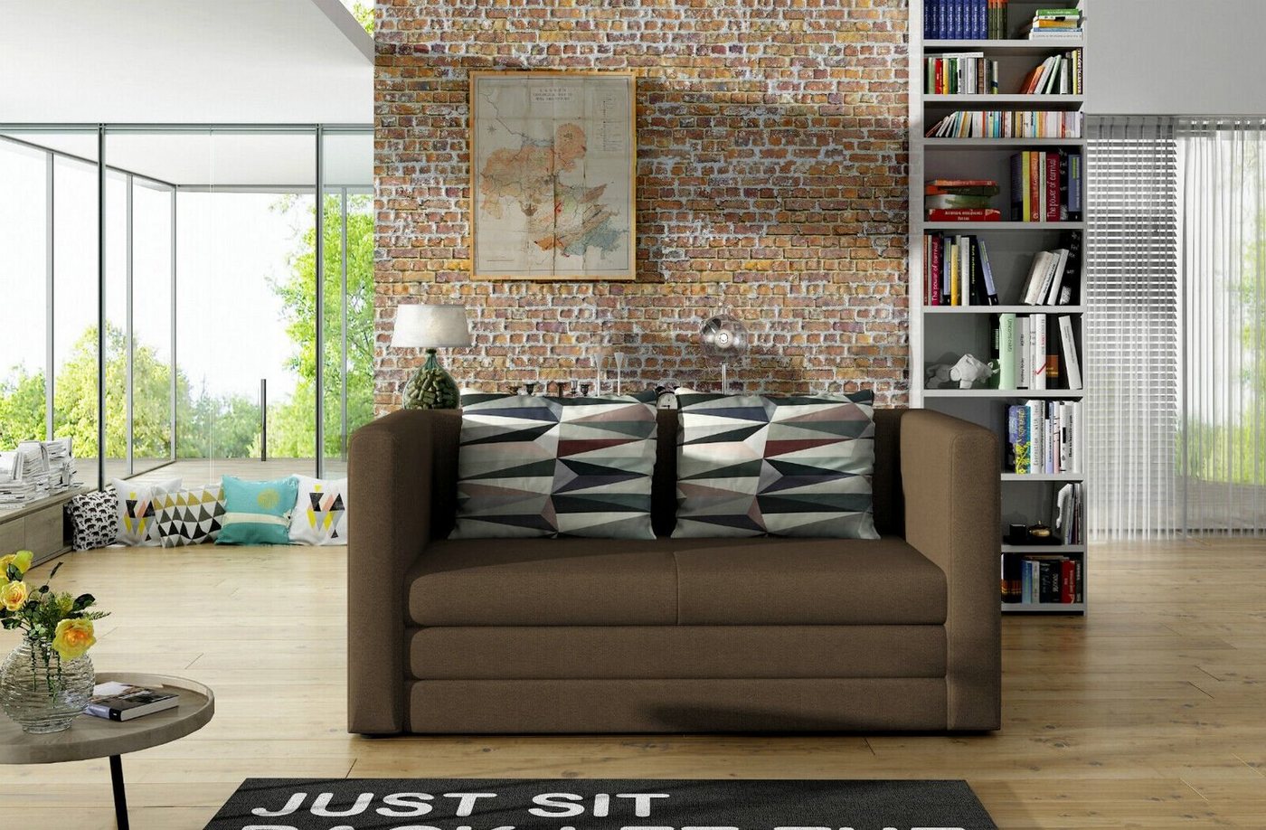 JVmoebel Schlafsofa Schlafzimmer Couch Sofa Schlafsofa Gästezimmer Büro Sofas Sofort, 1 Teile, Made in Europa von JVmoebel