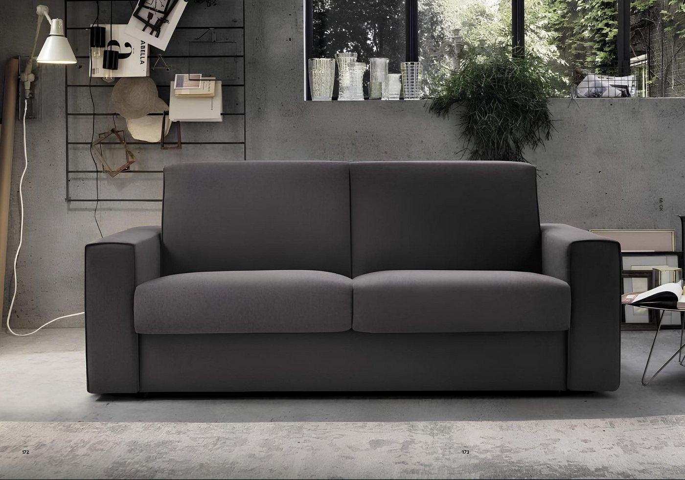 JVmoebel Schlafsofa Zweisitzer Couch aus Stoff für das Wohnzimmer, Polstertextil sofá, Made in Europa von JVmoebel