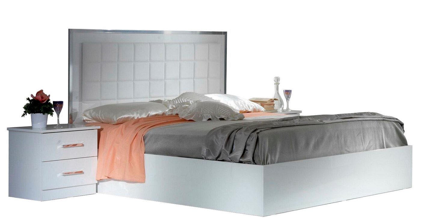 JVmoebel Schlafzimmer-Set, Bett 2x Nachttisch 3 tlg. Schlafzimmer Set Design Modern Luxus von JVmoebel