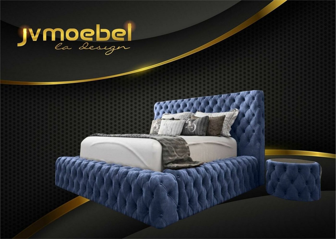 JVmoebel Schlafzimmer-Set, Bett 2x Nachttisch 3 tlg. Schlafzimmer Set Design Möbel Modern von JVmoebel