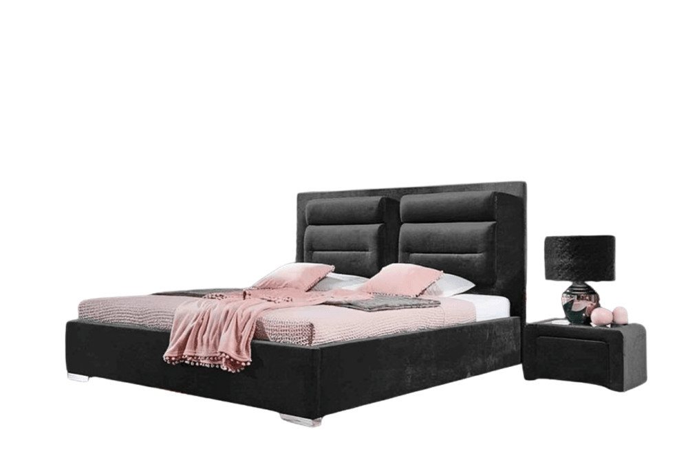 JVmoebel Schlafzimmer-Set, Bett Textil 2x Nachttisch 3 tlg. Set Möbel Modern Luxus Betten Neu von JVmoebel