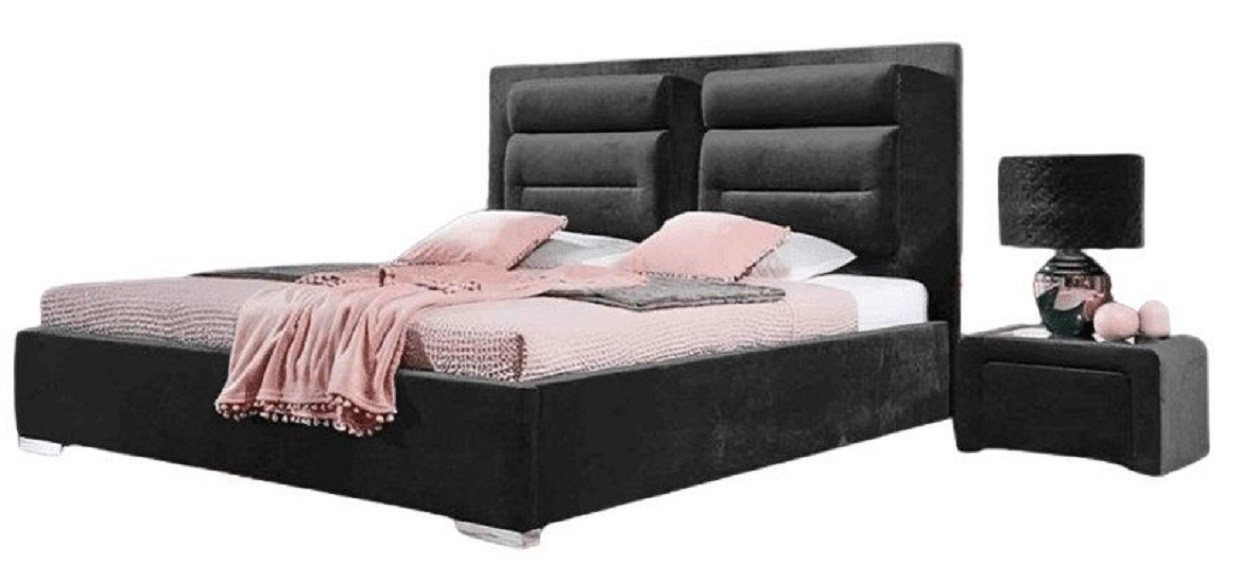 JVmoebel Schlafzimmer-Set Bett Textil 2x Nachttisch 3 tlg. Schlafzimmer Set Möbel Betten Blau, Made in Europa JVmoebel Schlafzimmer-Set Bett Textil 2x Nachttisch 3 tlg. Schlafzimmer Set Möbel Betten Blau, Made in Europa von JVmoebel
