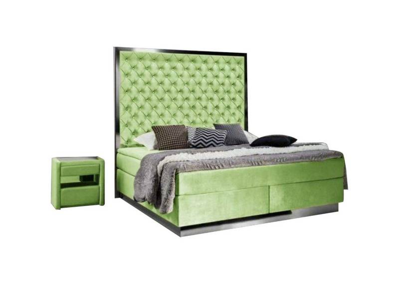 JVmoebel Schlafzimmer-Set Boxspringbett Bett 2x Nachttisch 3 tlg. Schlafzimmer Set Möbel Betten, Made in Europa von JVmoebel
