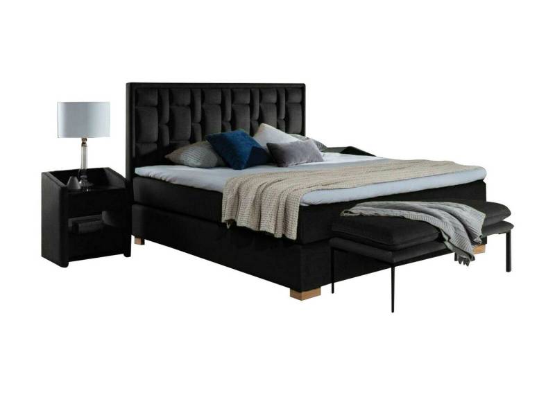 JVmoebel Schlafzimmer-Set Bett Schlafzimmer Set 4tlg. Nachttisch 2x Sitzbank Betten moderne, Made in Europa von JVmoebel