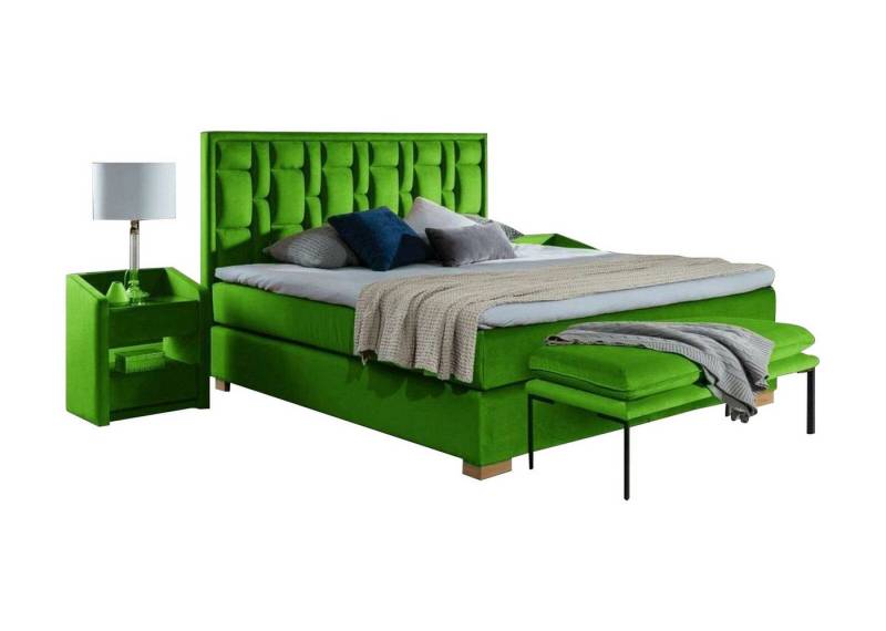 JVmoebel Schlafzimmer-Set Bett Schlafzimmer Set 4tlg. Nachttisch 2x Sitzbank Betten moderne, Made in Europa von JVmoebel