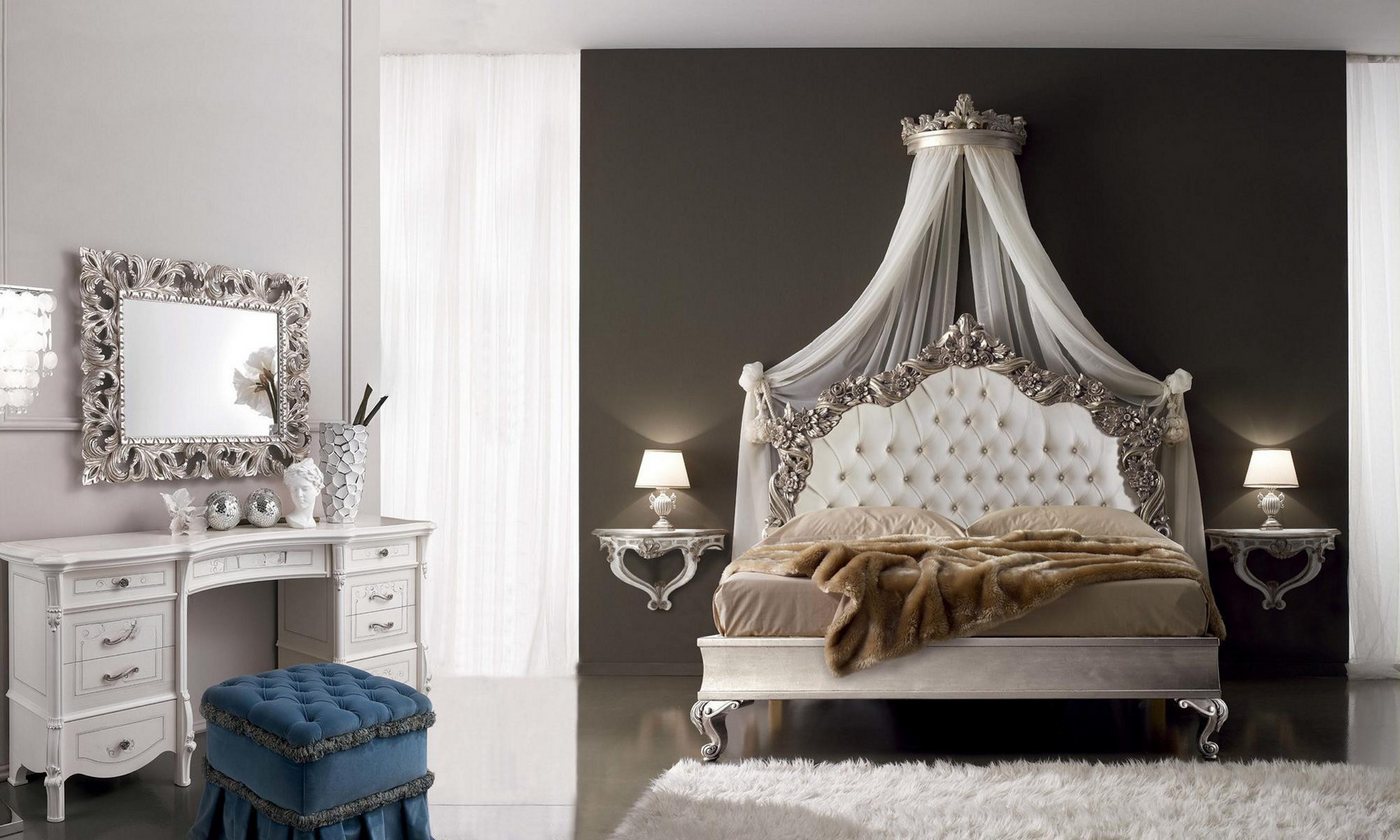 JVmoebel Schlafzimmer-Set Schlafzimmer Komplett Set Königliches Barock Bett Schminktisch, Made in Europa von JVmoebel