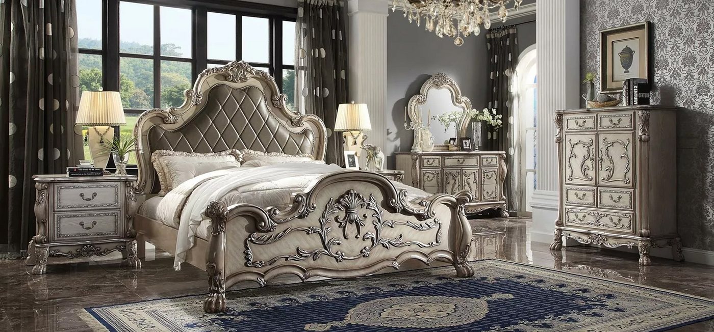 JVmoebel Schlafzimmer-Set Schlafzimmer Komplett Set Königliches Barock Bett Schminktisch, Made in Europa von JVmoebel