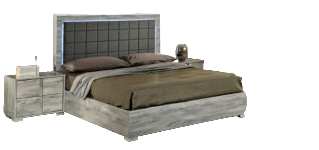 JVmoebel Schlafzimmer-Set, Set Bett Nachttisch Luxus Holz Polster Betten Nachttische Neu 3tlg. von JVmoebel