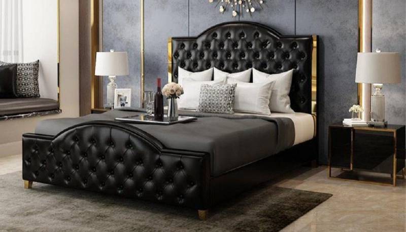 JVmoebel Schlafzimmer-Set Bett 2x Nachttisch 3 tlg Schlafzimmer Set Möbel Modern Luxus Betten, Made in Europa von JVmoebel