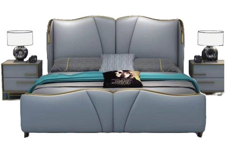 JVmoebel Schlafzimmer-Set Bett 2x Nachttisch 3 tlg. Schlafzimmer Set Design Möbel Modern Luxus, (3-tlg., 1x Bett + 2x Nachttische), Made in Europa von JVmoebel