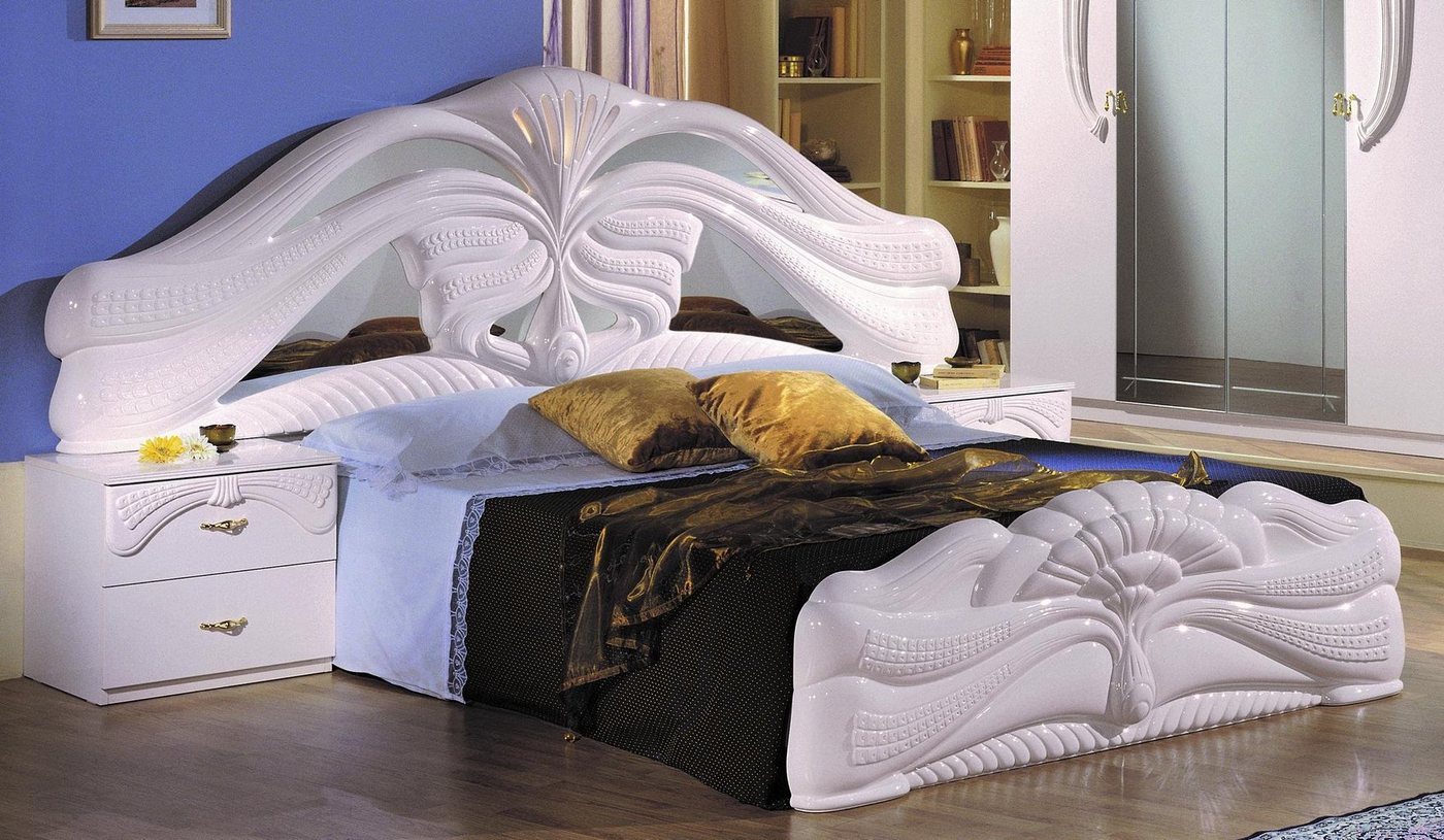 JVmoebel Schlafzimmer-Set Bett 2x Nachttisch Design Schlafzimmer 3tlg. Klassischer Luxus Betten von JVmoebel