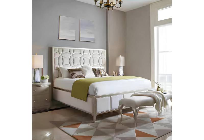 JVmoebel Polsterbett Bett Nachttisch Set 3-teilig für Schlafzimmer im modernen Design, Made in Europa JVmoebel Polsterbett Bett Nachttisch Set 3-teilig für Schlafzimmer im modernen Design, Made in Europa von JVmoebel