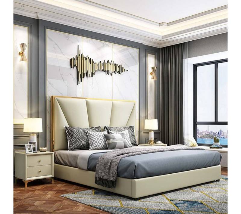 JVmoebel Schlafzimmer-Set Bett-Set für Schlafzimmer mit 2 Nachttischen - 3-teiliges Möbelstück, Made in Europa JVmoebel Schlafzimmer-Set Bett-Set für Schlafzimmer mit 2 Nachttischen - 3-teiliges Möbelstück, Made in Europa von JVmoebel