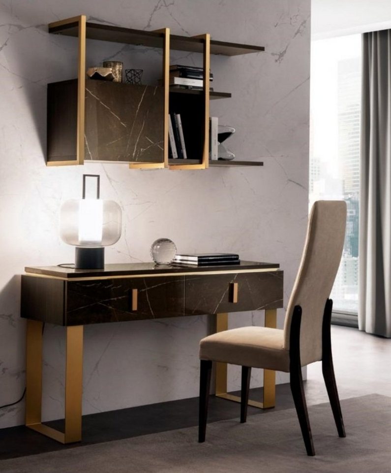 JVmoebel Schlafzimmer-Set Designer möbel Schreibtisch Wandregal und Stuhl italienische Möbel von JVmoebel