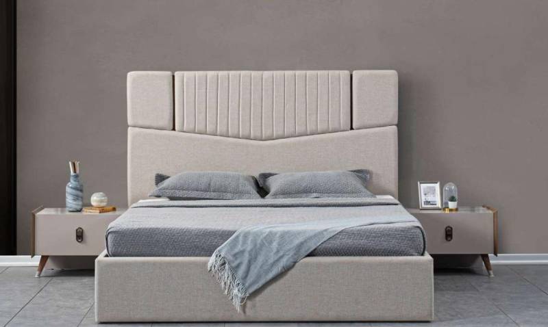JVmoebel Schlafzimmer-Set Elegantes Schlafzimmermöbel Set mit Bett und 2 Nachttischen, (3-tlg., Bett + 2x Nachttische), Made in Europa von JVmoebel