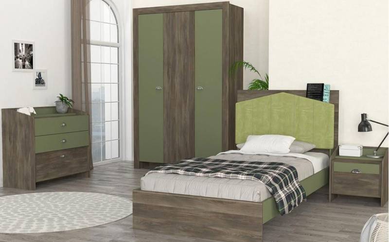 JVmoebel Schlafzimmer-Set Jugendzimmer Set Bett Nachttisch Kleiderschrank Kommode Kindermöbel, (4tlg Jugendzimmer Set (Bett + Nachttisch+ Kleiderschrank + Kommode), Made in Europa von JVmoebel