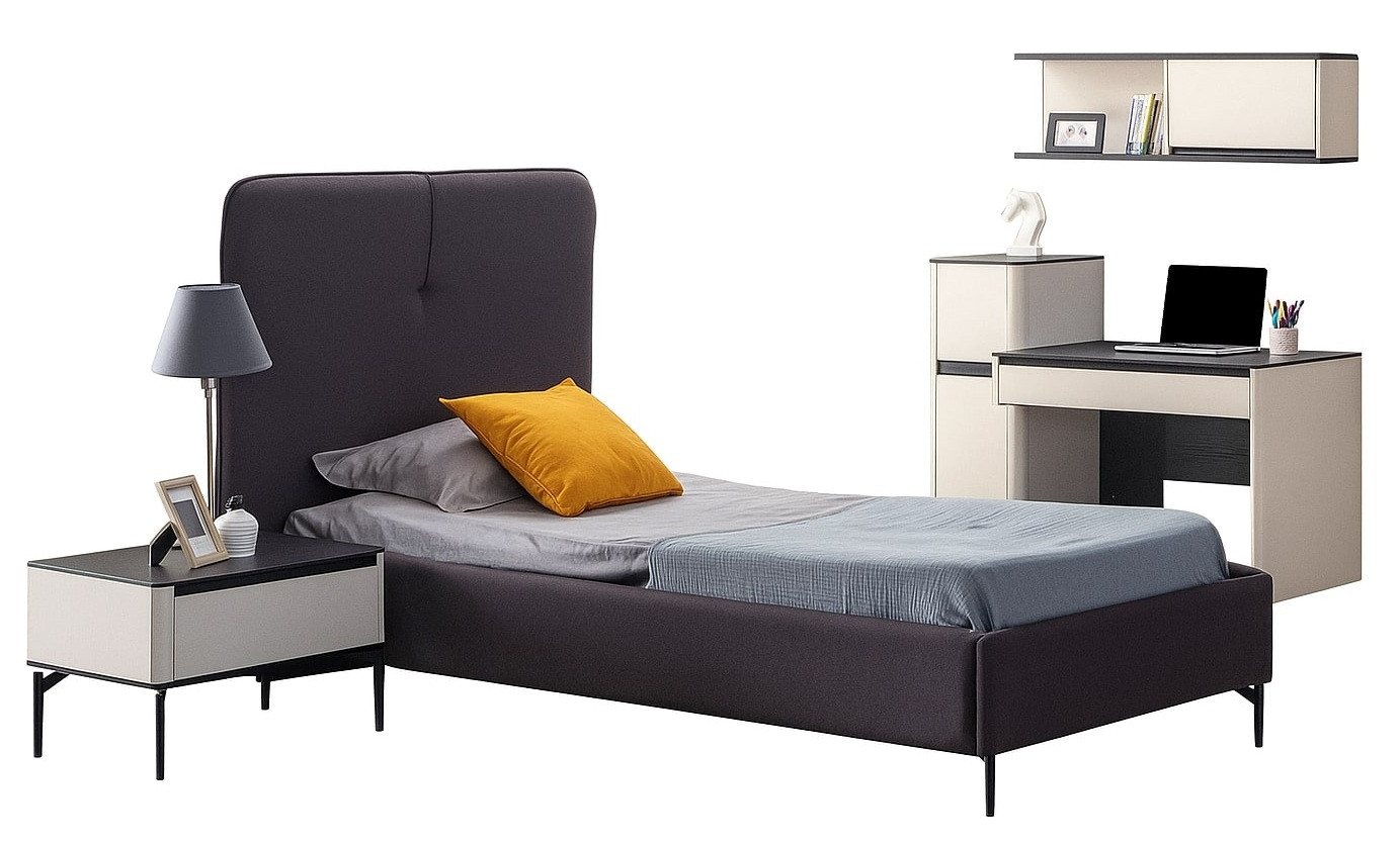 JVmoebel Jugendzimmer-Set Kindermöbel Kinderbett Nachttisch Luxuriöser Schreibtisch Holz Möbel, (4-tlg., 1x Bett+1x Nachttisch+1x Schreibtisch+1x Wandschrank), Made in Europa von JVmoebel